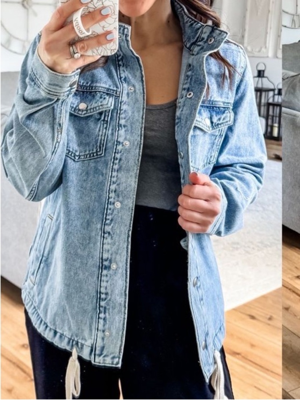 Maurices Light Blue Washed Denim Jacket